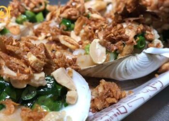 ốc vòi voi nướng mỡ hành