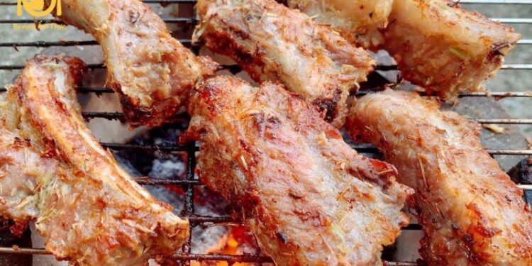 sườn bò nướng sả ớt