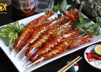 tôm nướng muối ớt nồi chiên không dầu