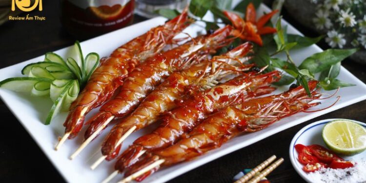 tôm nướng muối ớt nồi chiên không dầu