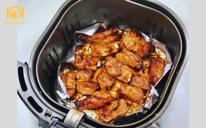 Cách chế biến vú heo nướng nồi chiên không dầu thơm ngon, đơn giản 7 vú heo nướng nồi chiên không dầu