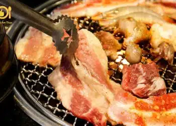 ba chỉ bò nướng BBQ