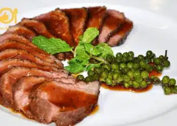 bắp bò nướng tiêu xanh