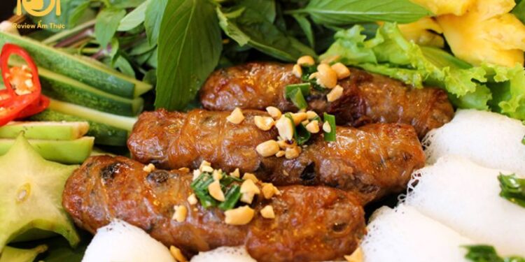 Review 4 điểm bán bò nướng mỡ chài Hà Nội ngon nhất thủ đô 5 bò nướng mỡ chài hà nội