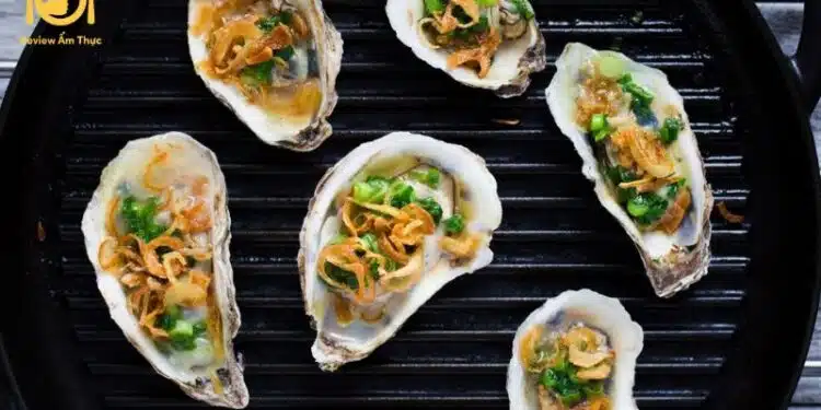 cách làm hàu nướng mỡ hành bằng chảo
