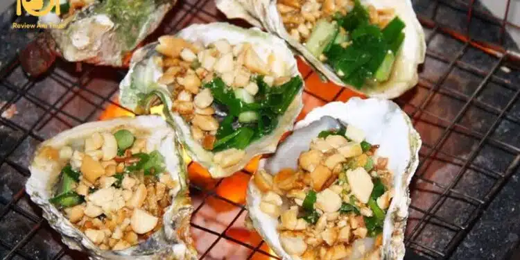 cách làm hàu nướng mỡ hành bằng than hoa