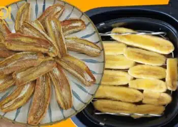 chuối nướng nồi chiên không dầu