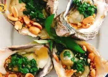 Hàu nướng bơ mỡ hành