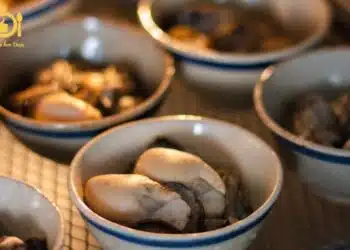 hàu nướng chén bằng nồi chiên không dầu