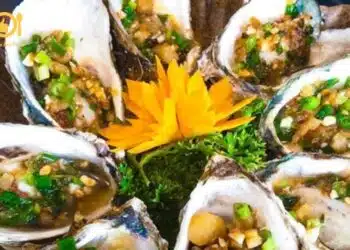 hàu nướng mỡ hành hà nội