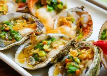 hàu nướng mỡ hành phô mai