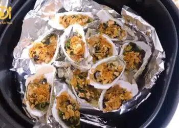 hàu nướng nồi chiên không dầu
