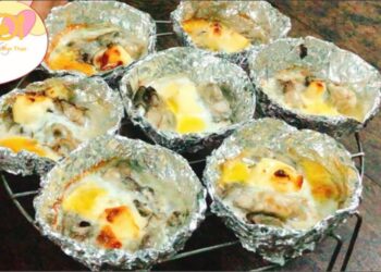 hàu nướng phô mai trứng cút