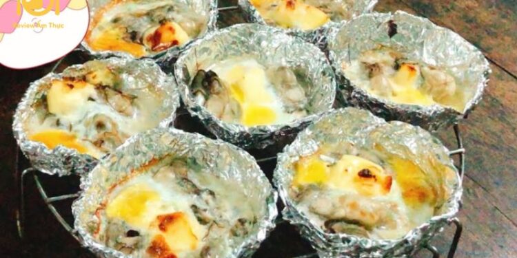 hàu nướng phô mai trứng cút