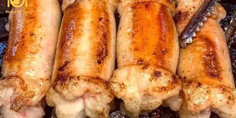 lòng bò mỡ nướng