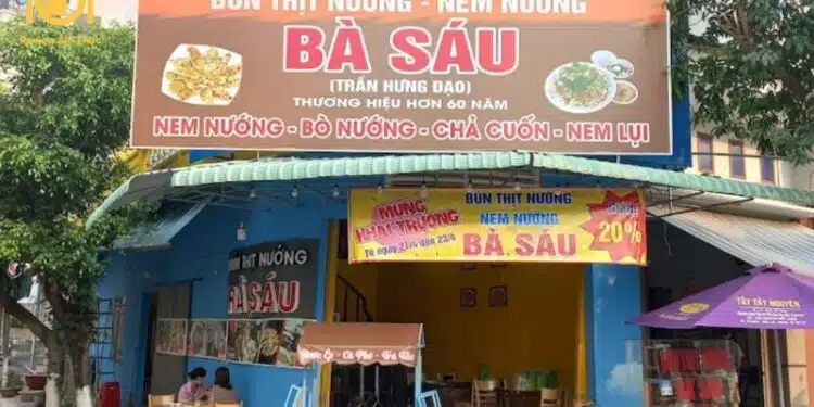 Review bún thịt nướng bà Sáu - Thiên đường ẩm thực tại Quy Nhơn