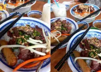 Review quán bún thịt nướng Cây Xoài siêu ngon tại Gò Vấp
