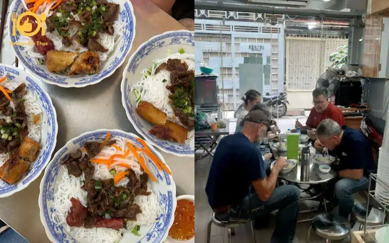 Top 4 quán bún thịt nướng chợ Bàn Cờ ngon miễn bàn, giá hạt dẻ 9 bún thịt nướng chợ bàn cờ