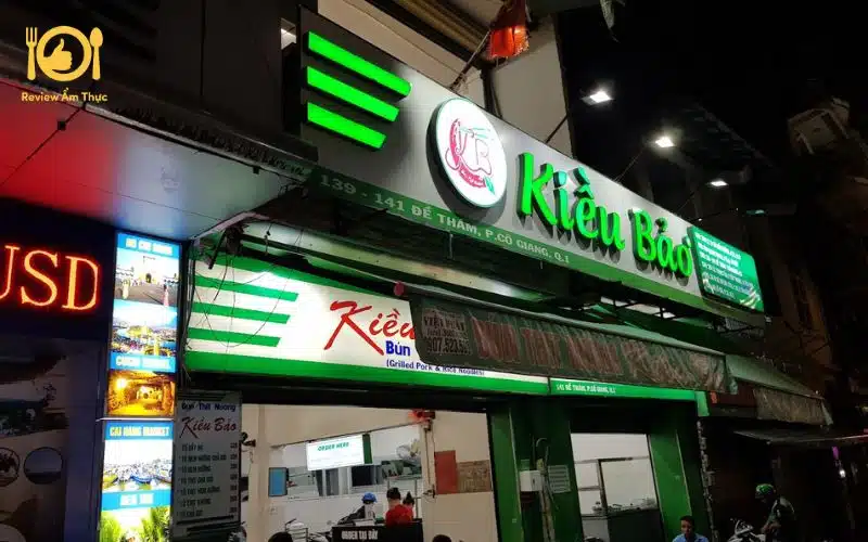 Top 6 chi nhánh bún thịt nướng Kiều Bảo nức tiếng Sài Gòn 13 bún thịt nướng kiều bảo