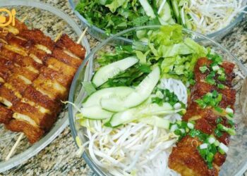 bún thịt nướng chay