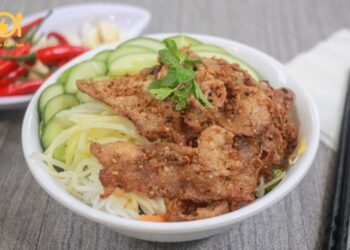 cách làm bún thịt nướng kinh doanh