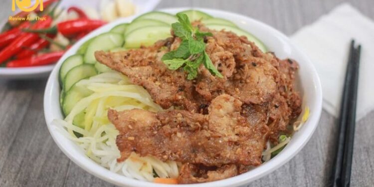 cách làm bún thịt nướng kinh doanh