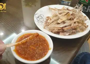 cách làm nước chấm mực khô nướng