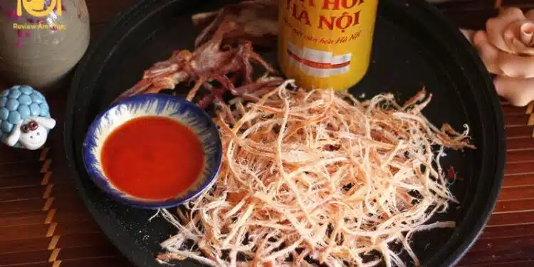 cách nướng mực khô ngâm bia