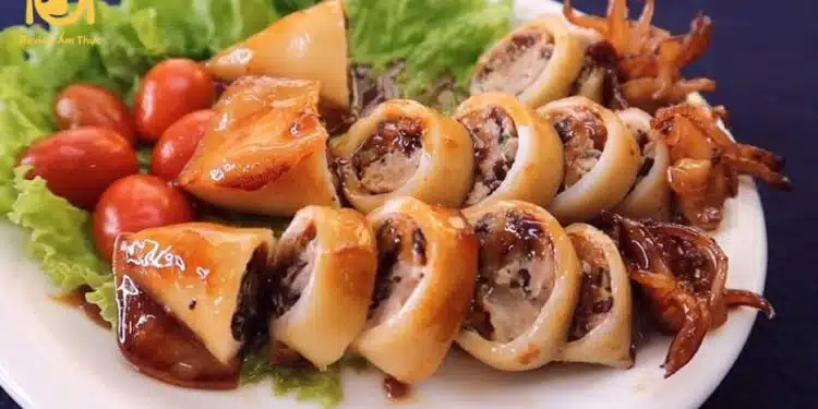 mực nhồi thịt nướng