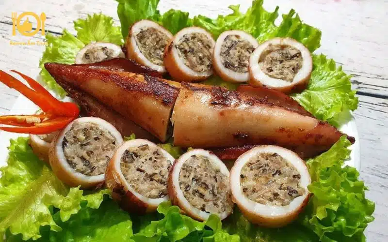 Cách làm mực nhồi thịt nướng sa tế thơm ngon ngay tại nhà 9 mực nhồi thịt nướng sa tế