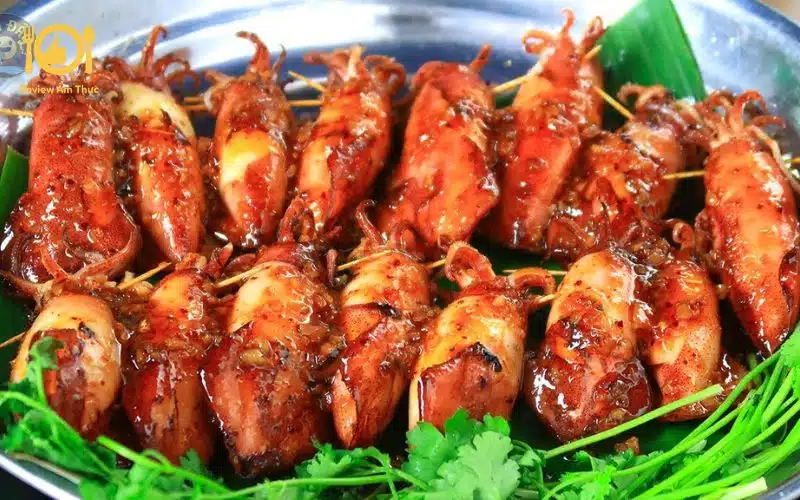 Cách làm mực nhồi thịt nướng sa tế thơm ngon ngay tại nhà 11 mực nhồi thịt nướng sa tế