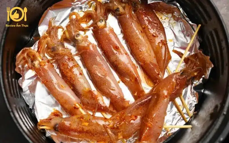 Bí quyết làm mực nướng muối ớt bằng nồi chiên không dầu ngon 7 mực nướng muối ớt bằng nồi chiên không dầu