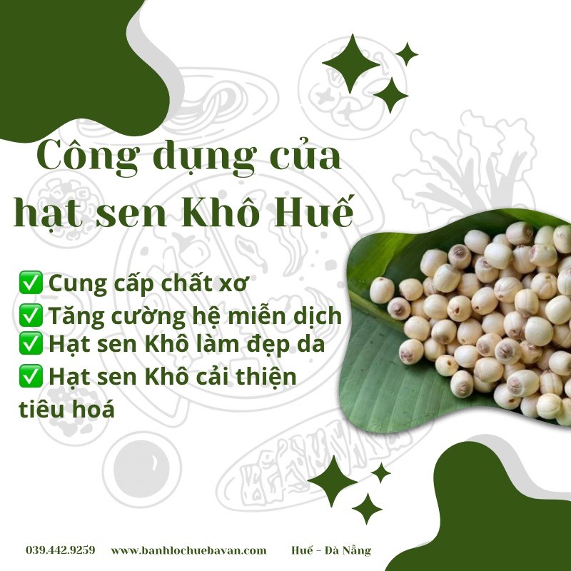 Hạt Sen Khô Huế: Đặc Sản Tinh Hoa Ẩm Thực Cố Đô 7 Nhiều lợi ích sức khỏe từ hạt sen khô Huế