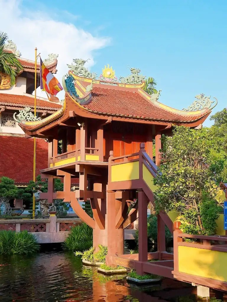 Khám phá Chùa Một Cột Thủ Đức: Nét kiến trúc Hà Nội giữa lòng Sài Gòn 8 Kiến trúc độc đáo của chùa Một Cột Thủ Đức xây bằng xi măng cốt thép