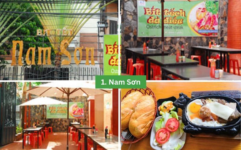 Khám Phá 15 Quán Bò Bít Tết Gần Đây Nổi Tiếng Ngon Tại Sài Gòn 7 Món bò bít tết tại quán Nam Sơn với phần pa tê đặc trưng