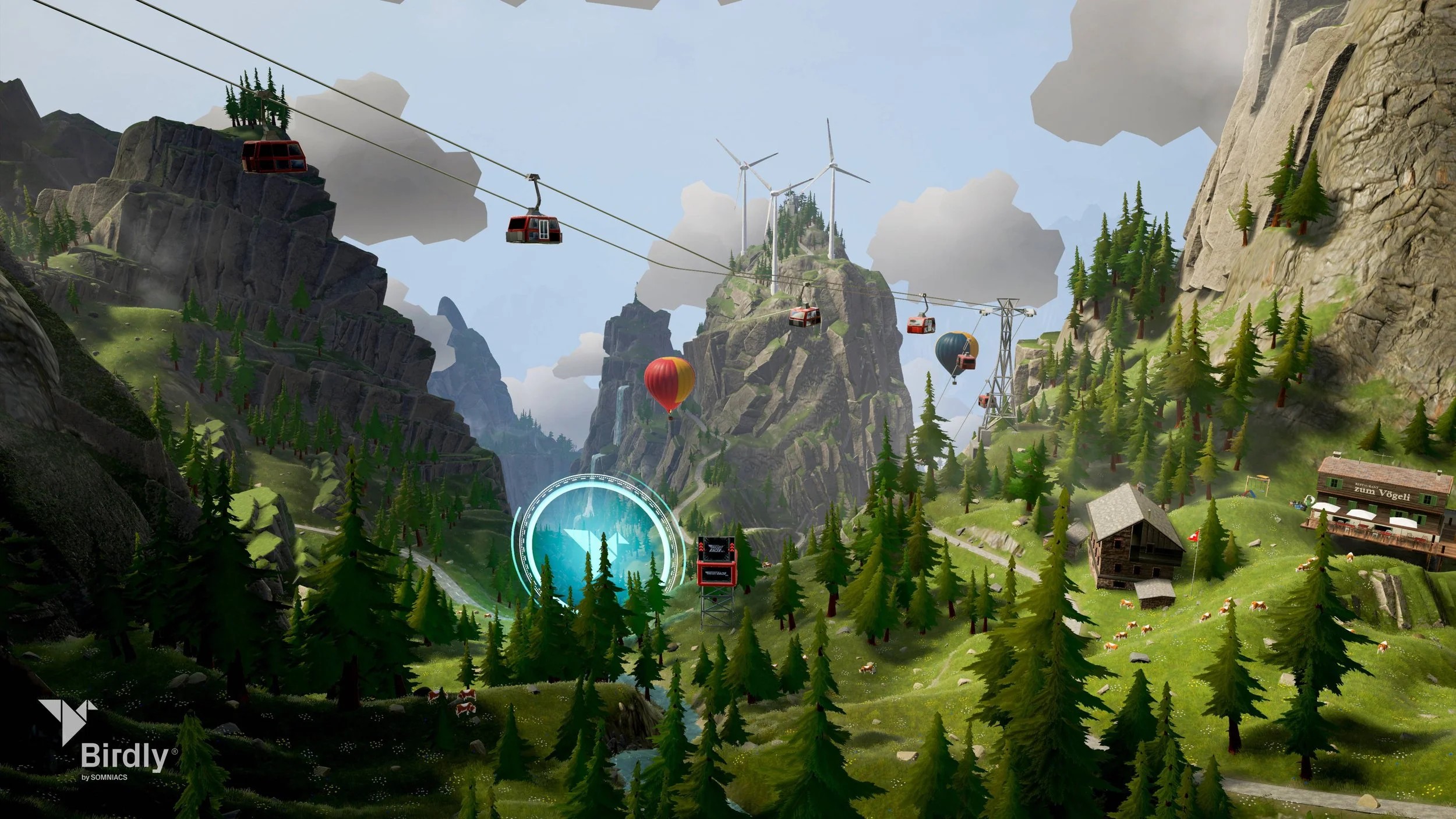 Người trải nghiệm đang bay lượn trong không gian thực tế ảo với thiết bị Birdly