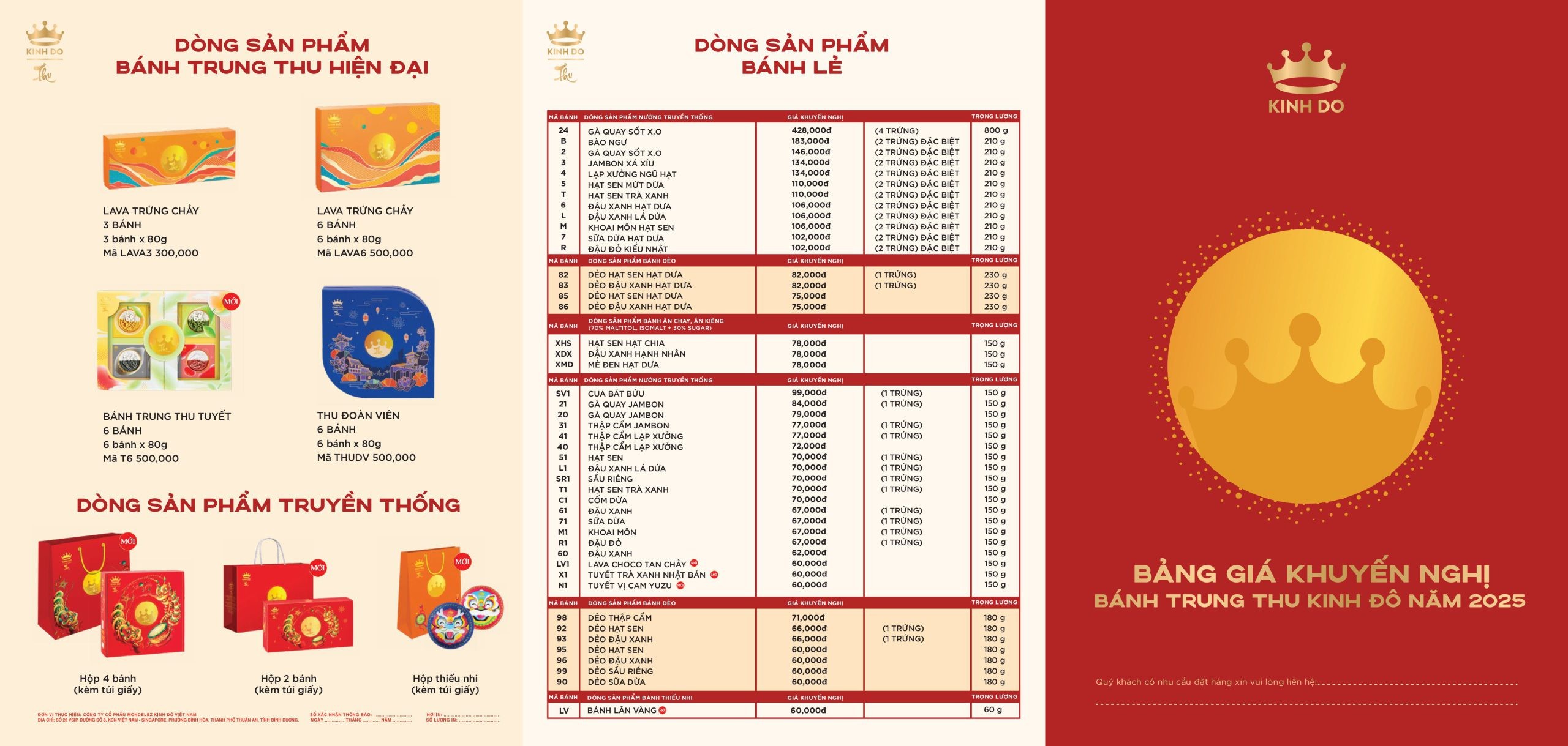 Bảng Giá Bánh Trung Thu Kinh Đô 2025 Mới Nhất & Chính Sách Chiết Khấu Hấp Dẫn 10 Trang brochure giới thiệu các dòng bánh Kinh Đô 2025