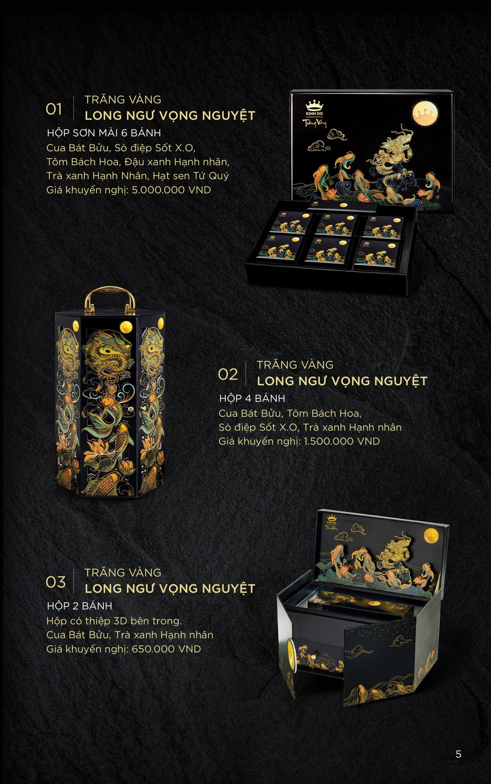 Bảng Giá Bánh Trung Thu Kinh Đô 2025 Mới Nhất & Chính Sách Chiết Khấu Hấp Dẫn 11 Bánh Trung Thu Trăng Vàng Long Ngư Vọng Nguyệt 2025 với hộp đựng sang trọng