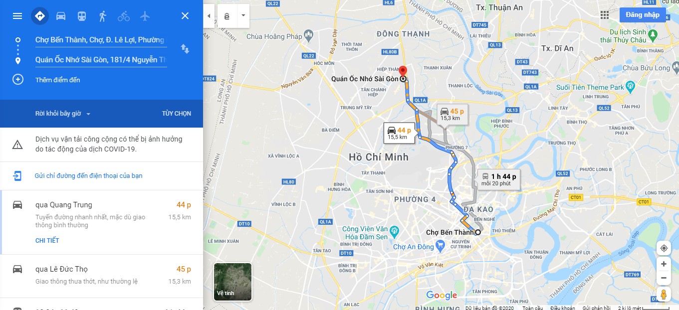 Review Ốc Nhớ Sài Gòn Quận 12: Thiên Đường Ốc Ngon, Rẻ Giữa Lòng Thành Phố 9 Bản đồ chỉ dẫn đường đi tới quán ốc Nhớ Sài Gòn quận 12 từ trung tâm