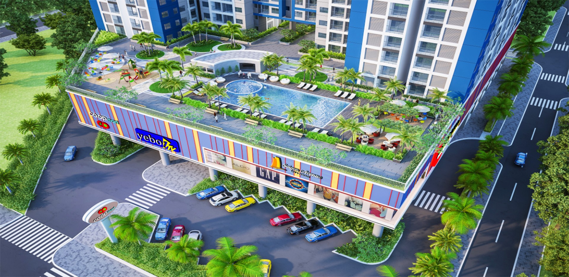 Saigon Avenue: Nơi An Cư Lý Tưởng Với Tiện Ích Đẳng Cấp và Pháp Lý Vững Chắc Tại Thủ Đức 10 Hồ bơi hiện đại tại tầng 4 của Saigon Avenue