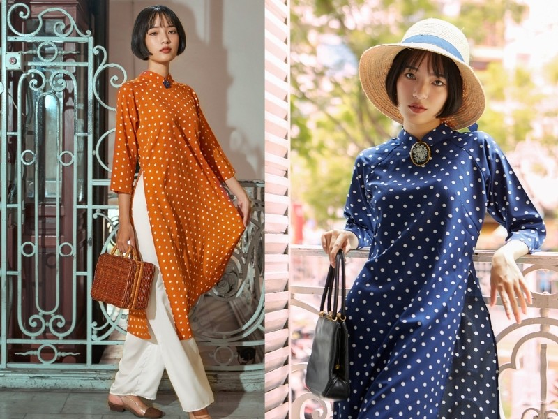 Top 10+ Shop Bán Áo Dài Đẹp Ở TPHCM: Từ Truyền Thống Đến Cách Tân Độc Đáo 19 Mẫu áo dài nữ tính, lãng mạn với họa tiết hoa lá của Rosemary Clothing