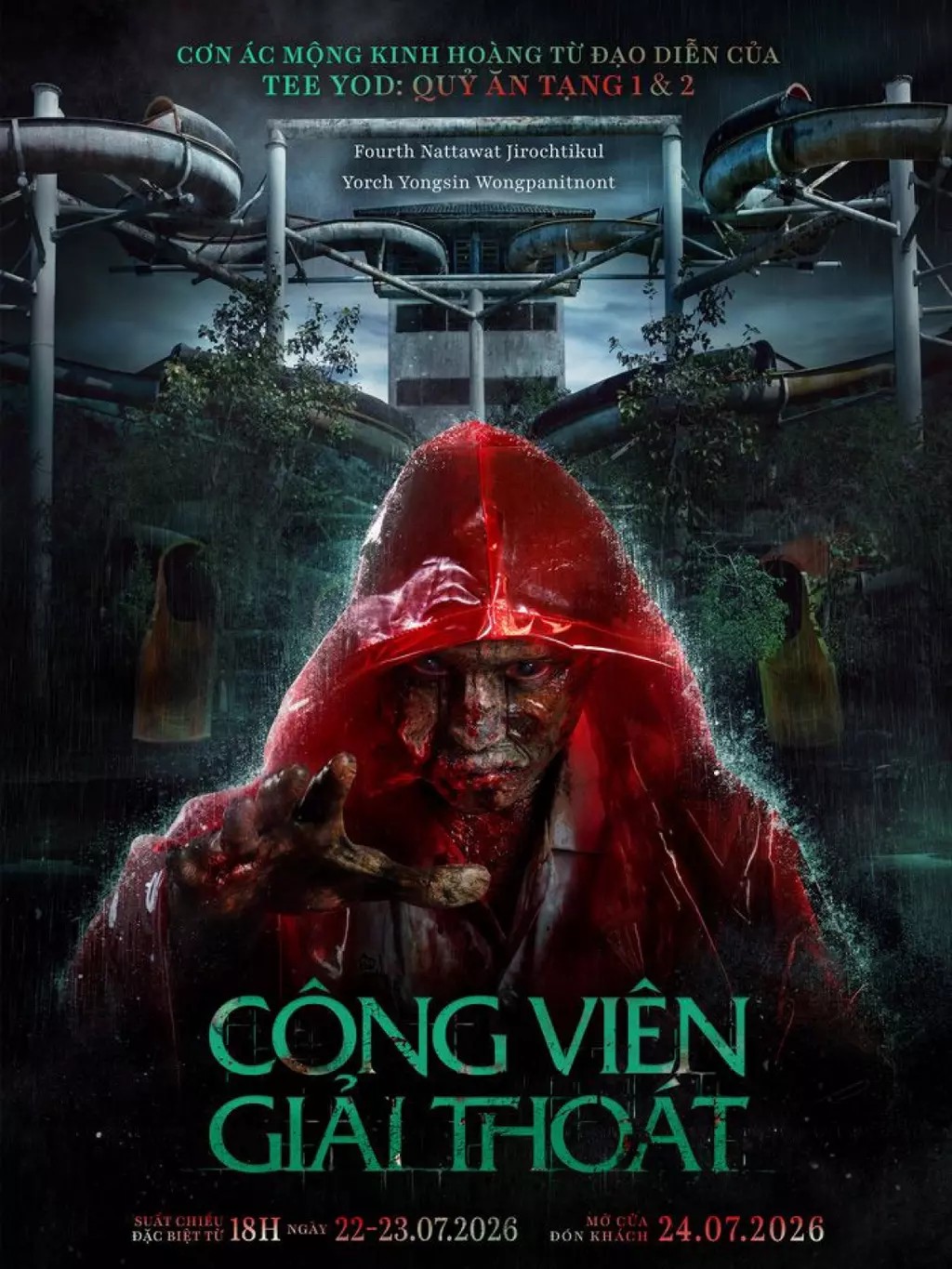 Poster phim Công Viên Giải Thoát với hình ảnh đáng sợ