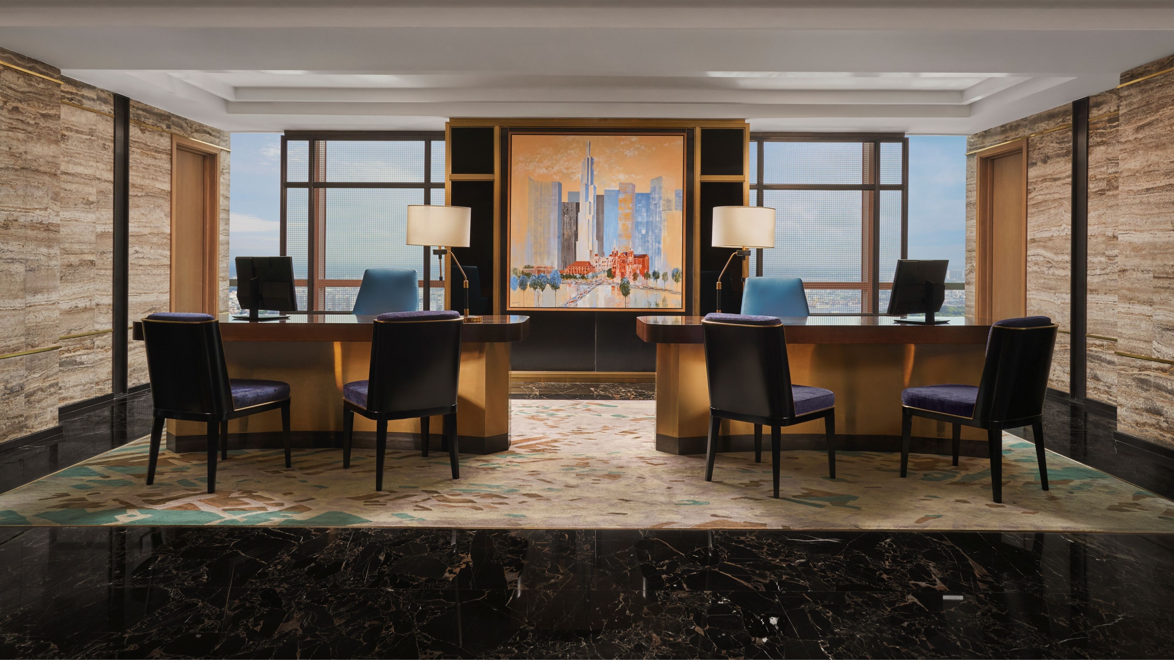 Khám Phá Đẳng Cấp Lưu Trú Thượng Lưu: Phòng & Suite Sang Trọng tại Vinpearl Landmark 81, Autograph Collection 12 Không gian sang trọng tại Club Lounge với tầm nhìn thành phố