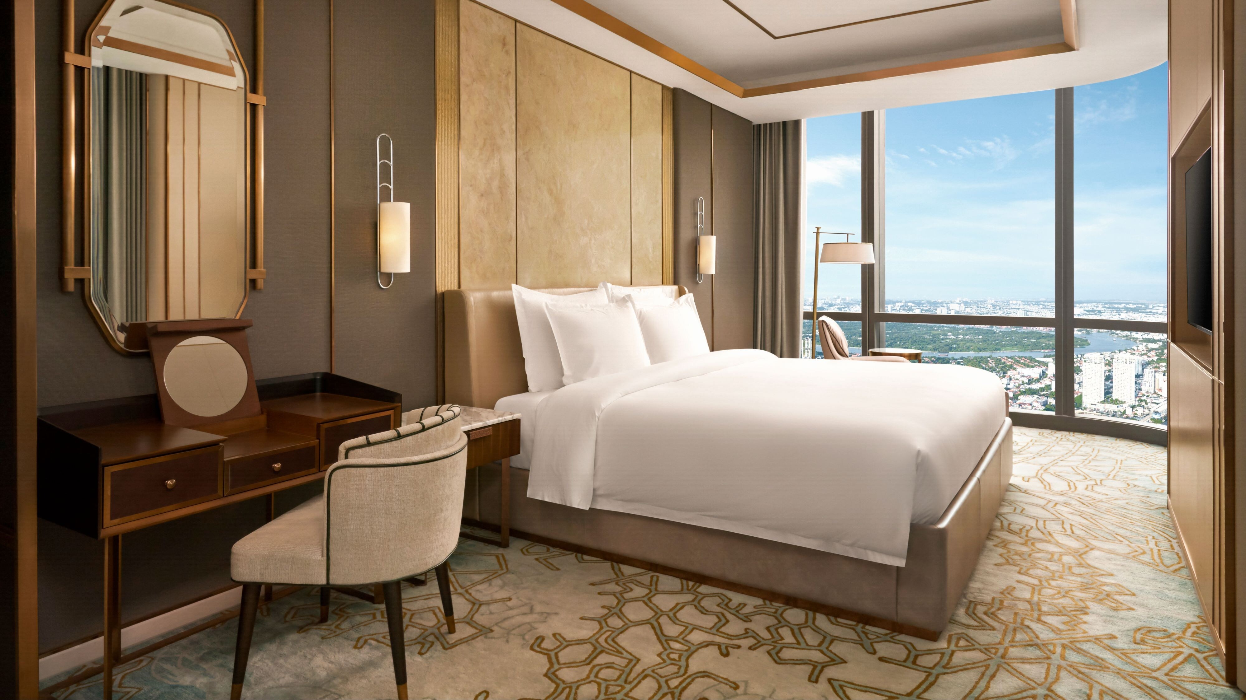 Khám Phá Đẳng Cấp Lưu Trú Thượng Lưu: Phòng & Suite Sang Trọng tại Vinpearl Landmark 81, Autograph Collection 11 Phòng Landmark Panoramic Suite với tầm nhìn sông Sài Gòn và nội thất hiện đại