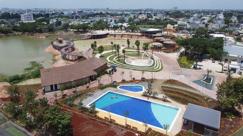Công viên Du lịch Sinh thái Hóc Môn: Điểm Đến Mới Nổi Không Thể Bỏ Lỡ Tại Sài Gòn 7 Toàn cảnh Công viên Du lịch Sinh thái Hóc Môn nhìn từ trên cao