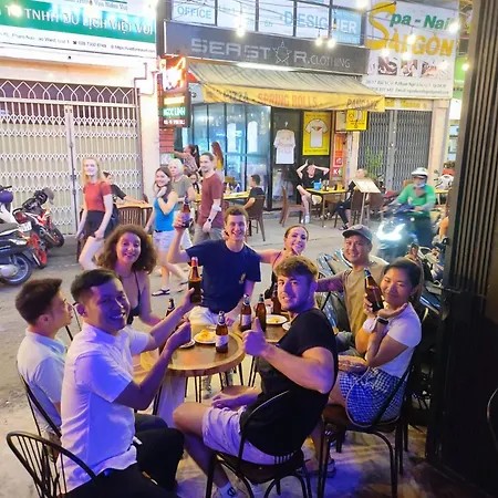 Toàn cảnh mặt tiền của Saigon Chill Hostel ở Thành phố Hồ Chí Minh