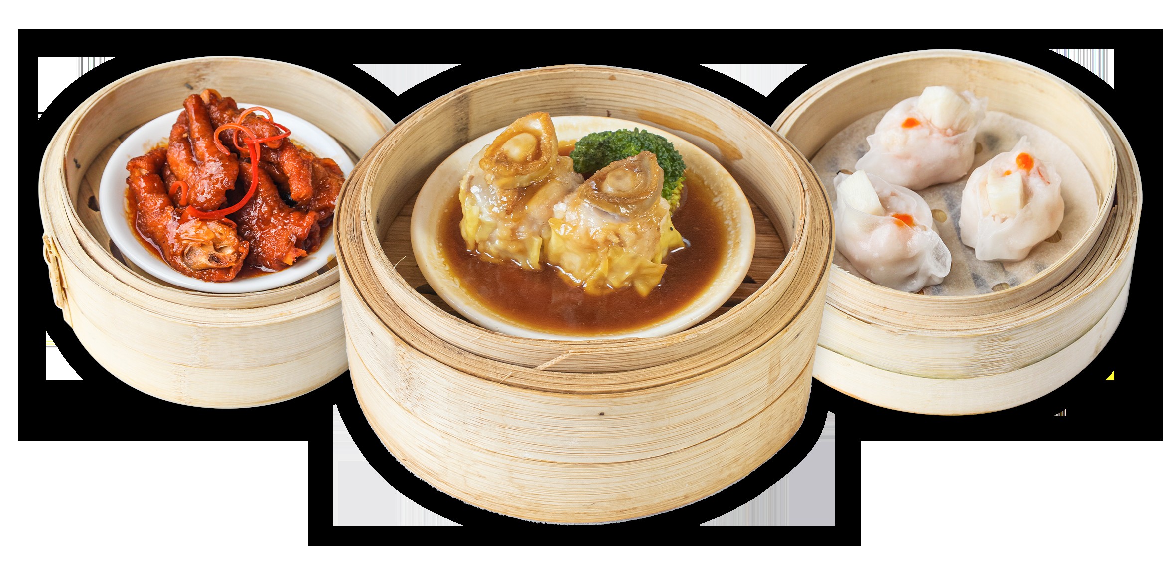 Một bàn đầy ắp các món Dimsum hấp dẫn tại Baoz Dimsum
