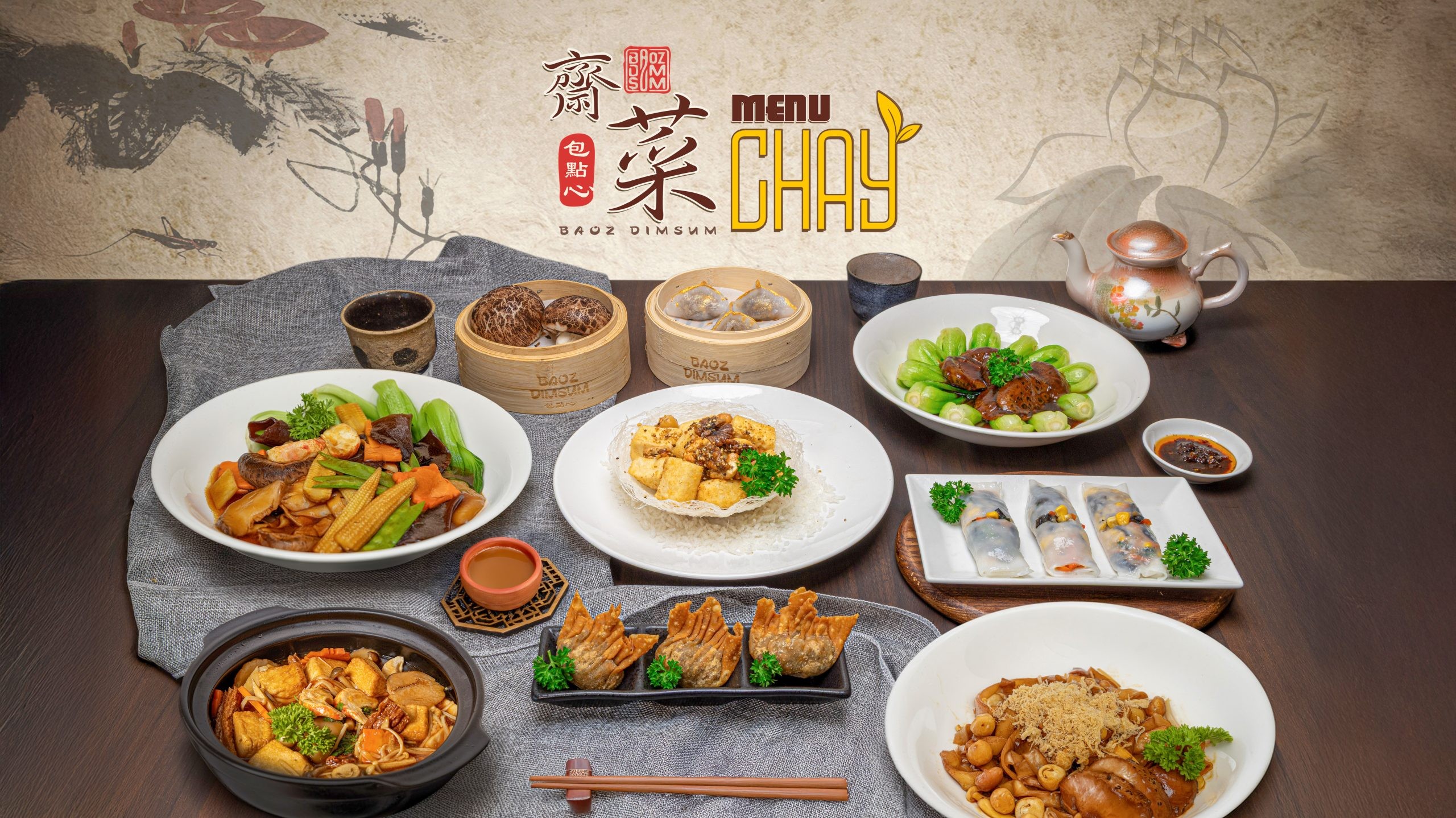 Baoz Dimsum: Hành Trình Khám Phá Tinh Hoa Ẩm Thực Hồng Kông Đích Thực Giữa Lòng Sài Gòn 11 Các món chay thanh đạm, tinh tế tại Baoz Dimsum, lý tưởng cho mùa Vu Lan